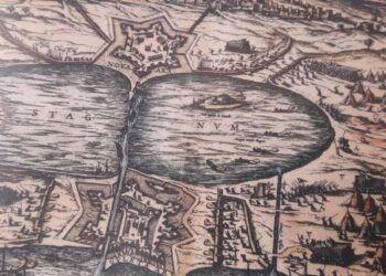 Voici le fameux plan de Braun avec La Goulette, le Lac et Tunis en 1574 !