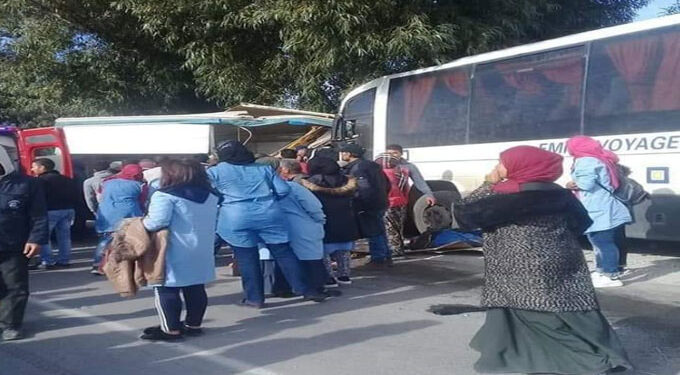 Zaghouan: Un accident de la route fait un mort et au moins 10 blessés