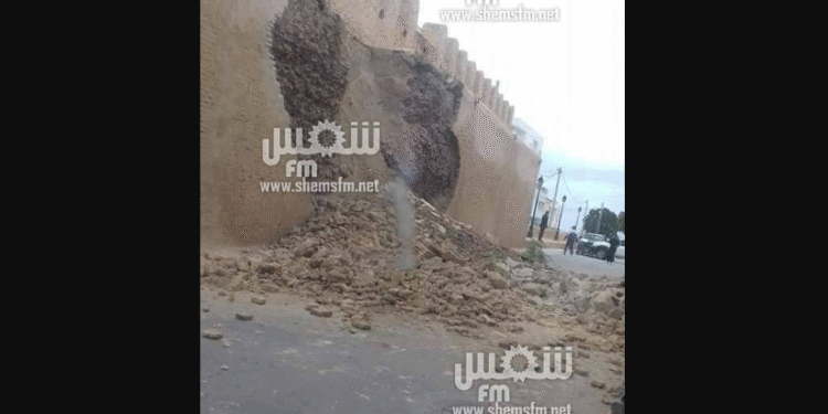 Kairouan: Une partie des remparts s'effondre