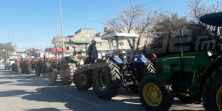 Les agriculteurs protestent à Jendouba