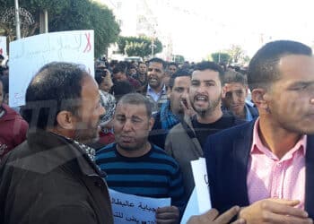 Protestations &agrave; Sidi Bouzid pour le huiti&egrave;me anniversaire de la r&eacute;volution