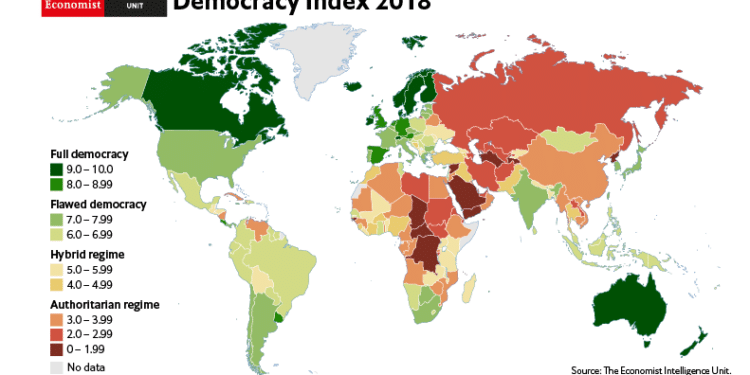 Democracy Index : La Tunisie confirm&eacute;e seule d&eacute;mocratie du monde arabe !