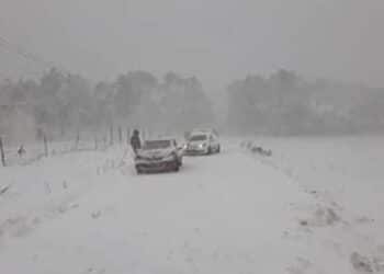 Plusieurs routes bloqu&eacute;es par la neige au Kef et &agrave; Kasserine