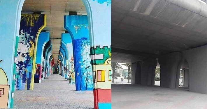 L'Equipement repeint en gris les œuvres d'art du pont de la République