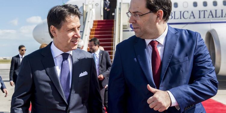 Le chef du gouvernement italien, Giuseppe Conte à Tunis