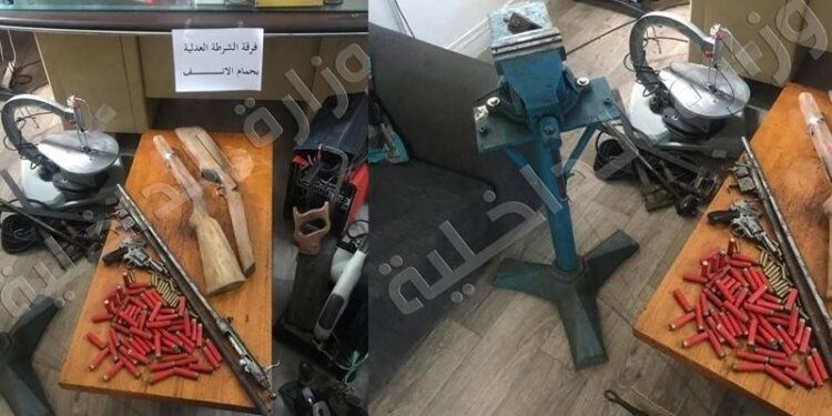 Un atelier de fabrication d'armes artisanales découvert à Ezzahra