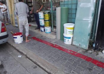 Le Kram : Une ligne rouge pour interdire le squattage des trottoirs