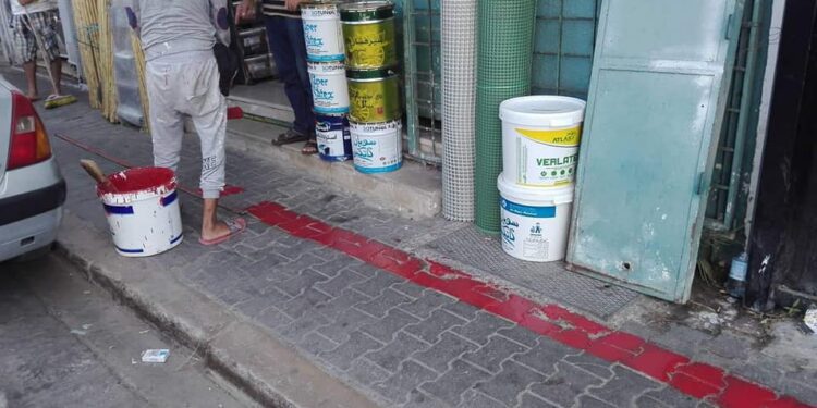 Le Kram : Une ligne rouge pour interdire le squattage des trottoirs