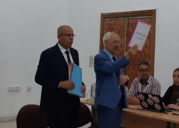 Législatives : Rached Ghannouchi et Basma Khalfaoui déposent leur candidature