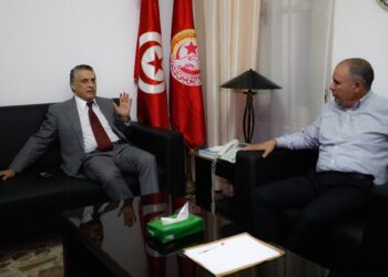 Nabil Karoui s'entretient avec Noureddine Taboubi