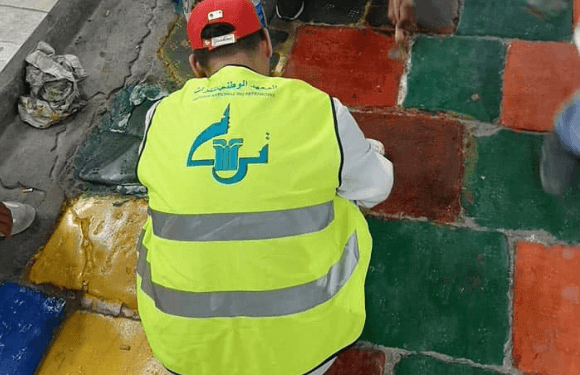 Pavés colorés : L'institut du patrimoine intervient