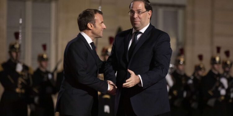 Youssef Chahed rencontre le président Emmanuel Macron et le Premier ministre Edouard Philippe