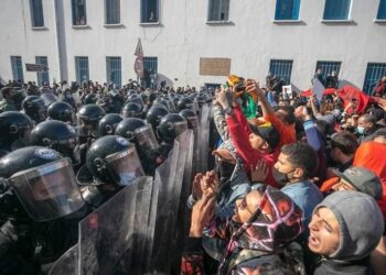 La photo du jour : Contestation sur haie monochrome