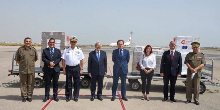 Tunisie : Réception d'aides médicales en provenance d'Espagne
