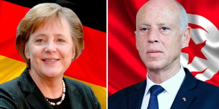 Tunisie - Allemagne : Le pr&eacute;sident Kais Saied s'entretient avec la chanceli&egrave;re Angela Merkel