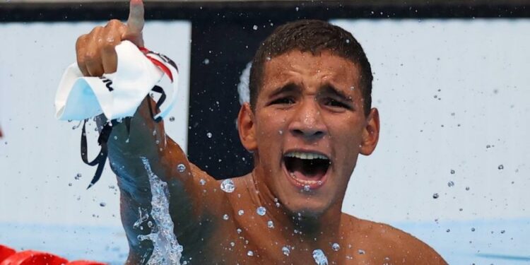 Ayoub Hafnaoui remporte l'or au 800m NL des Championnats arabes