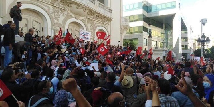 Troisième manifestation anti-Kais Saied à Tunis