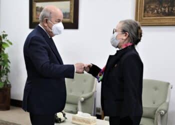 Najla Bouden re&ccedil;ue par le pr&eacute;sident alg&eacute;rien