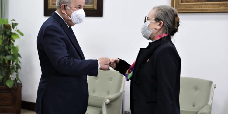 Najla Bouden re&ccedil;ue par le pr&eacute;sident alg&eacute;rien