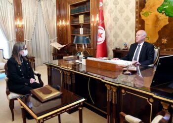 Le pr&eacute;sident Kais Saied re&ccedil;oit la Cheffe du gouvernement Najla Bouden