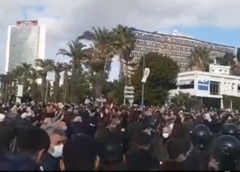 Manifestations du 14 Janvier : Tension et affrontements &agrave; l'avenue Mohamed V