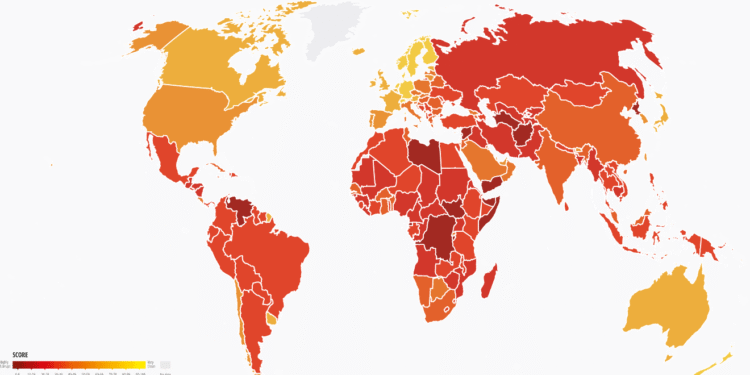 La Tunisie perd une place dans l&rsquo;Indice de perception de la corruption