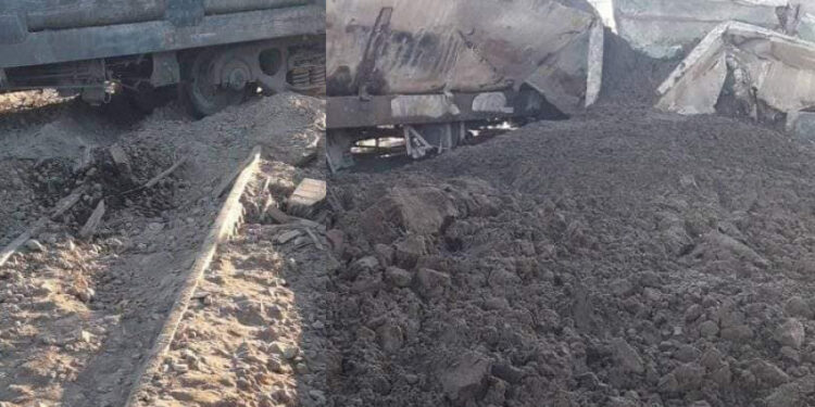 Métlaoui : Un train déraille, 12 wagons de transport de phosphate renversés