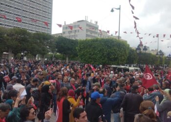 Tunis : Manifestation en soutien &agrave; Kais Saied