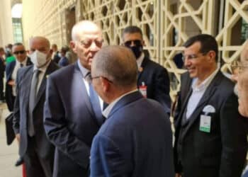 Kais Saied - Noureddine Taboubi, poign&eacute;e de main en Alg&eacute;rie !