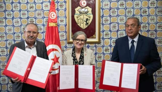 Réaction de Noureddine Taboubi après la signature d'un nouveau contrat social