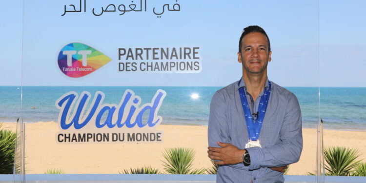 Tunisie Telecom reçoit et félicite le champion du monde Walid Boudhiaf