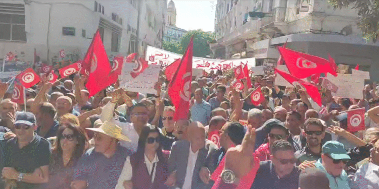 Marche protestataire du Front de salut national (vidéo)