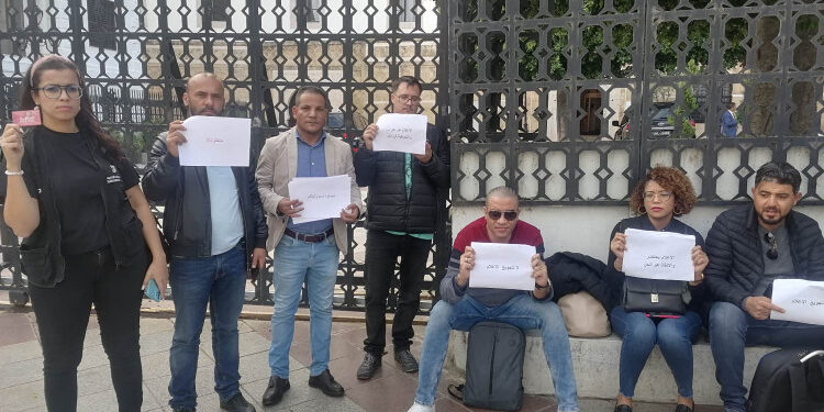 Sit-in des journalistes
