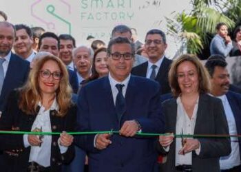 Le chef de gouvernement marocain inaugurant la smart Factory