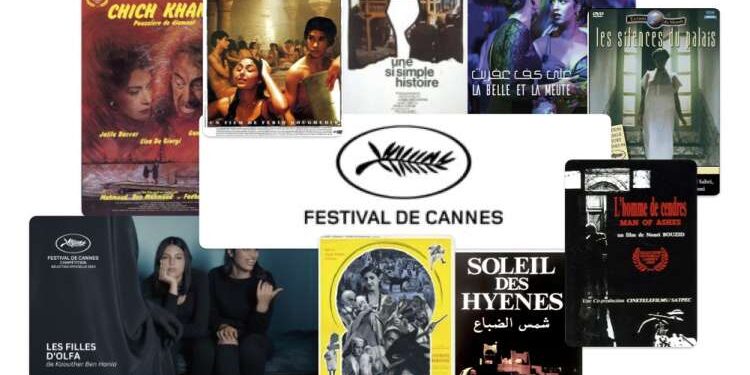 Affiches de films tunisiens sélectionnés au festival de Cannes de 1955 à 2023