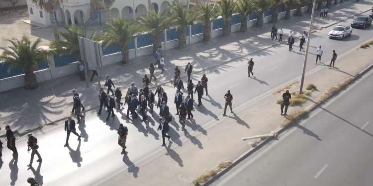 Kais Saied, de Tunis à Radès à pied