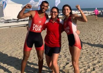Aviron de plage : Hela Belhaj et Ahmed Talbi médaillés de bronze au Championnat du monde