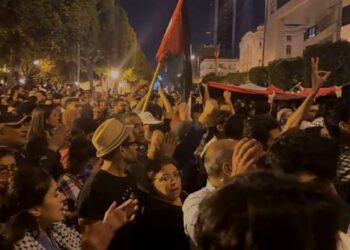 A Tunis, manifestation nocturne contre les violents bombardements de Gaza