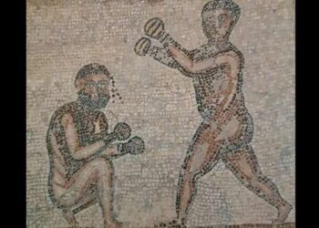 Mosaïques de Tunisie : Boxeurs et lutteurs de l'Antiquité