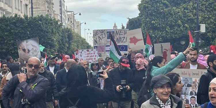 Tunis : Manifestation en soutien à Gaza