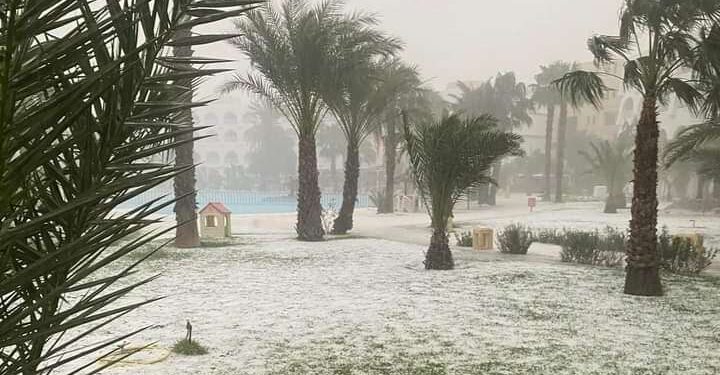 Pluies et grêle à Djerba