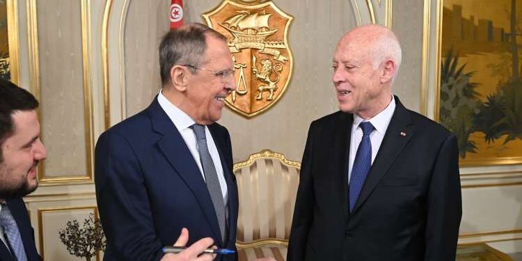 Kais Saied reçoit Sergueï Lavrov au Palais de Carthage