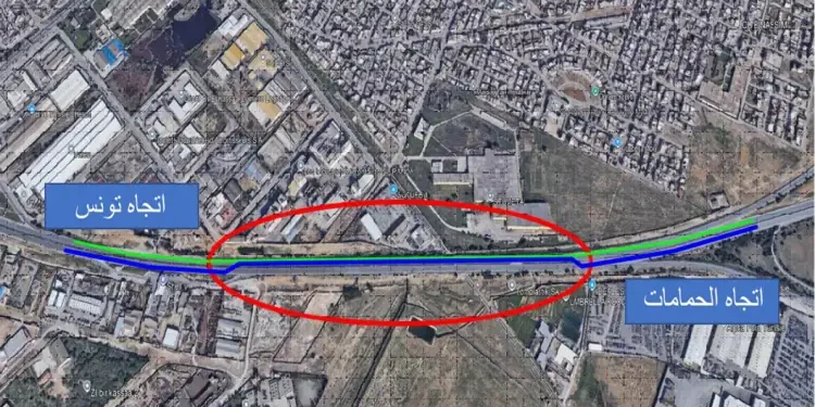 Détournement de la circulation au niveau de l'entrée sud de Tunis