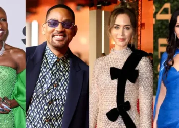 Sur le tapis rouge de la cérémonie d'ouverture du RSIFF 2024, les acteurs américains Cynthia Erivo, Will Smith,  Emily Blunt et Catherine Zeta-Jones