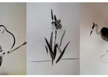 Inspirations nippones : Les peintures à l'encre d'Insaf Kilani