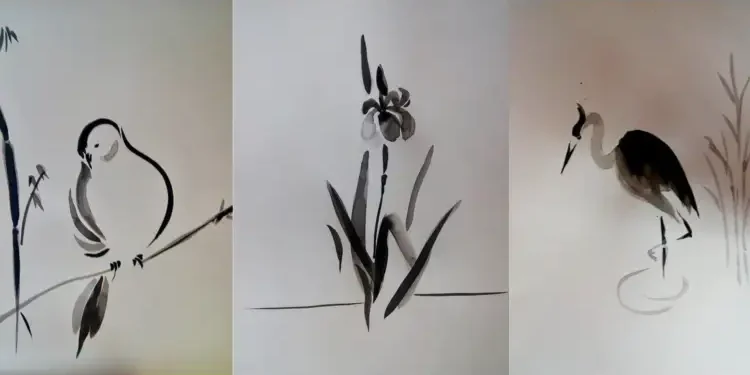 Inspirations nippones : Les peintures à l'encre d'Insaf Kilani