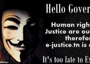 Anonymous revendique l'attaque du site du ministère de la Justice et des droits de l’homme