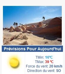 Tunisie : Pics de chaleur avec des temp&eacute;ratures allant jusqu'&agrave; 43&deg;C