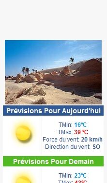 Tunisie : Pics de chaleur avec des temp&eacute;ratures allant jusqu'&agrave; 43&deg;C