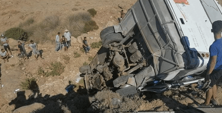 Bizerte : Plusieurs bless&eacute;s dans le renversement d'un bus touristique